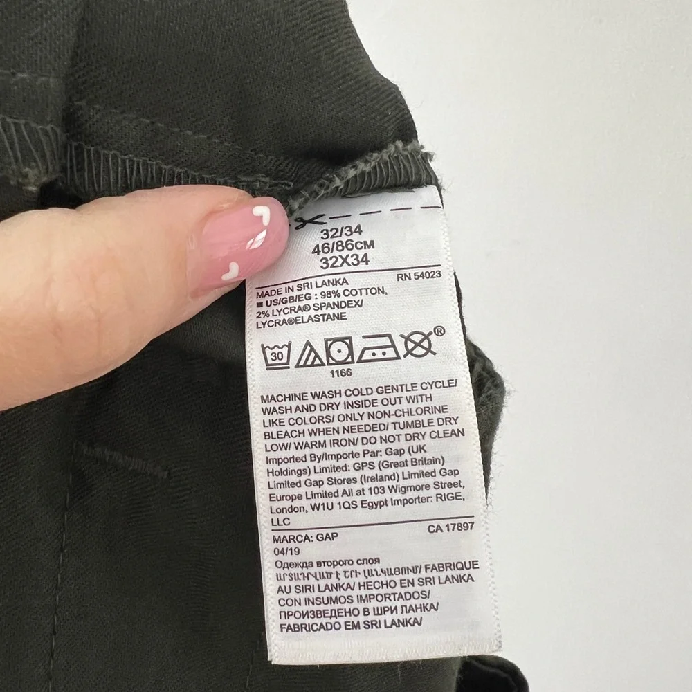NWT Gap straight clean stretch chino pants men’s 32x34